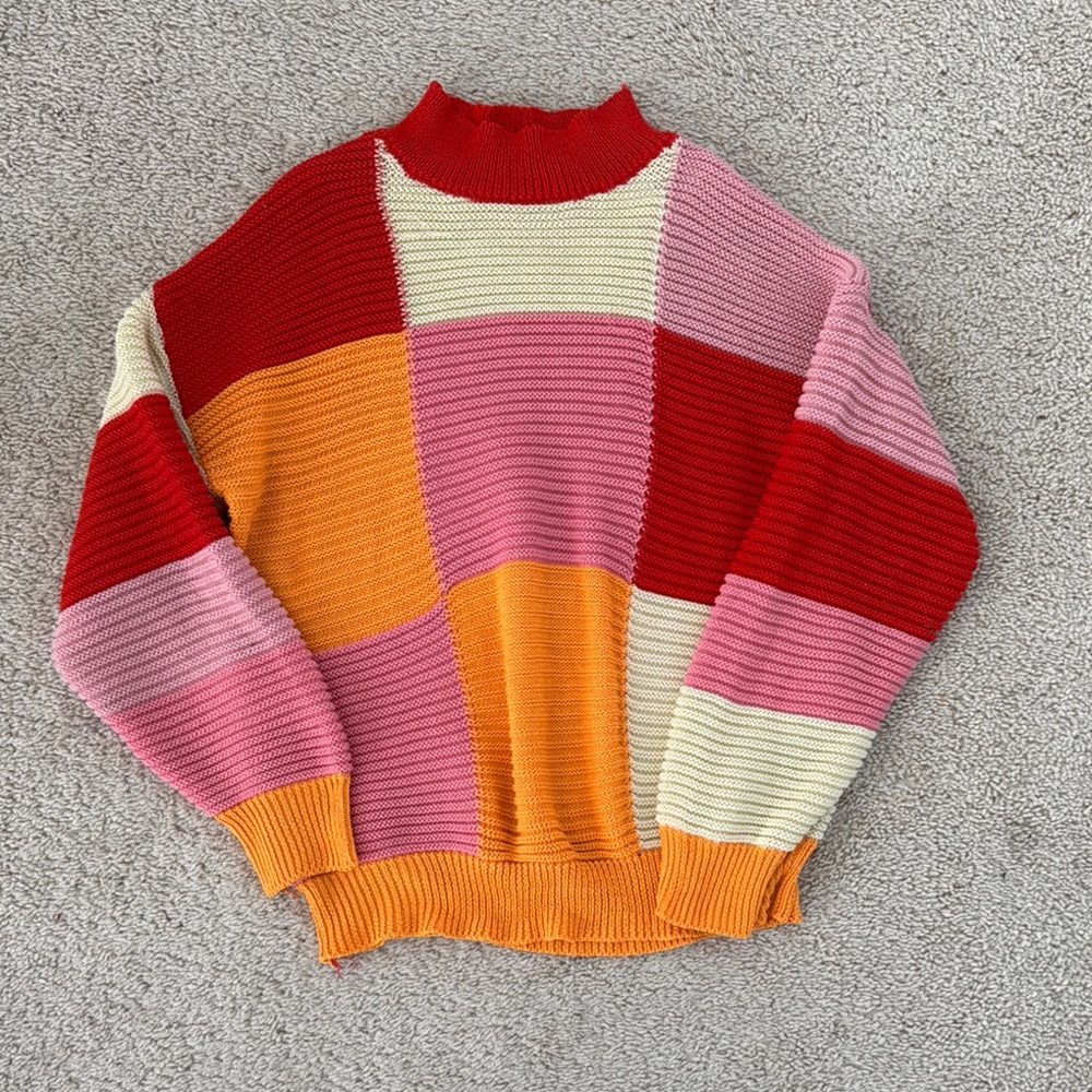 Vibrant Chunky Knit Sweater